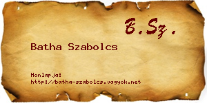 Batha Szabolcs névjegykártya